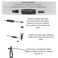 Fils cablés épais & fermoirs à vis