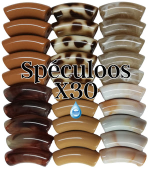 Camaieu 46- Lot mixte tubes incurvés Spéculoos 12MM