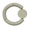 25MM- Support base cabochon double face, blanc cassé