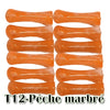 12-Tube octogonal bambou pêche marbré 8MM