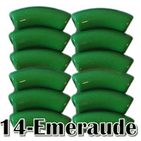 14-Tubes incurvés Vert Emeraude 8MM/12MM