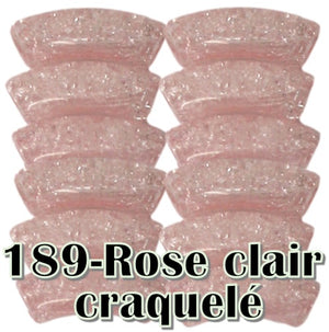 189- Rose clair craquelé 8MM/12MM