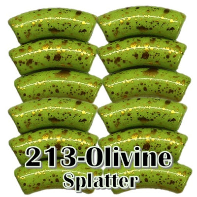 213 - Graffiti Olivine splatter 8MM/12MM