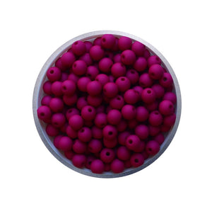 21- Fuchsia foncé MAT/ Perles rondes