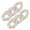 201- Blanc / Maillons de chaines - 30MM x 10pcs