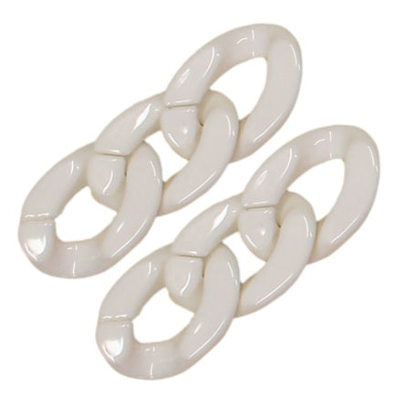 201- Blanc / Maillons de chaines - 30MM x 10pcs