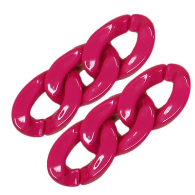 205- Rose fuchsia / Maillons de chaines - 30MM x 10pcs