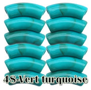 48-Vert turquoise marbré 8MM/12MM