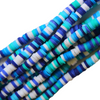 57-Multicolore bleu Heishi 4mm