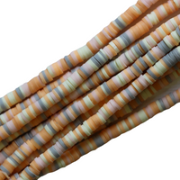 64-Multicolore nude Heishi 4mm