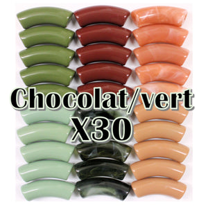 Camaieu 1- Lot mixte Chocolat/vert 12MM