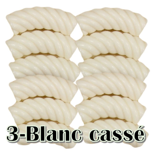 3- Tube torsadé blanc cassé 10MM