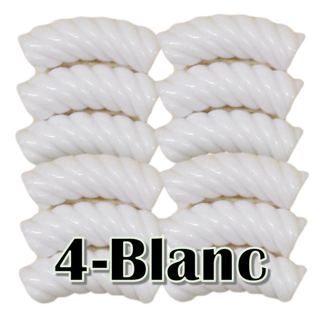 4- Tube torsadé blanc 10MM